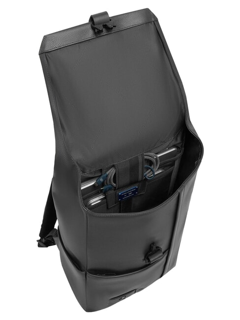 RUSSEL Sac &agrave; dos pour ordinateur portable 14 pouces avec rabat Noir - Sacs &agrave; dos pour l'&Eacute;cole & les Loisirs