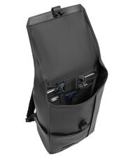 PIQUADRO RUSSEL Sac &agrave; dos pour ordinateur portable 14 pouces avec rabat Noir - Sacs &agrave; dos pour l'&Eacute;cole & les Loisirs - 4