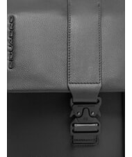 PIQUADRO RUSSEL Sac &agrave; dos pour ordinateur portable 14 pouces avec rabat Noir - Sacs &agrave; dos pour l'&Eacute;cole & les Loisirs - 5