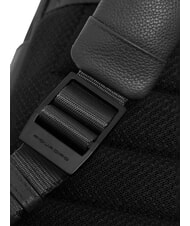 PIQUADRO RUSSEL Sac &agrave; dos pour ordinateur portable 14 pouces avec rabat Noir - Sacs &agrave; dos pour l'&Eacute;cole & les Loisirs - 7