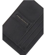 PIQUADRO W143 porte-cartes en cuir plat Noir - Portefeuilles Homme - 3
