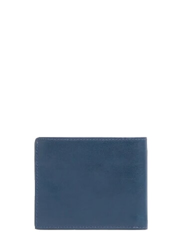 W143 portefeuille en cuir bleu - Portefeuilles Homme