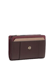 PIQUADRO CIRCLE Portefeuille en cuir moyen bordeaux/rose - Portefeuilles Femme - 3