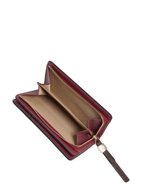 CIRCLE Portefeuille en cuir moyen bordeaux/rose - Portefeuilles Femme