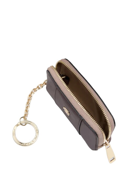 CIRCLE Porte-cl&eacute;s en cuir avec fermeture &eacute;clair bordeaux/rose - Porte-cl&eacute;s