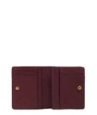 PIQUADRO CIRCLE Portefeuille compact en cuir bordeaux/rose - Portefeuilles Femme - 4