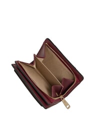 PIQUADRO CIRCLE Portefeuille compact en cuir bordeaux/rose - Portefeuilles Femme - 5