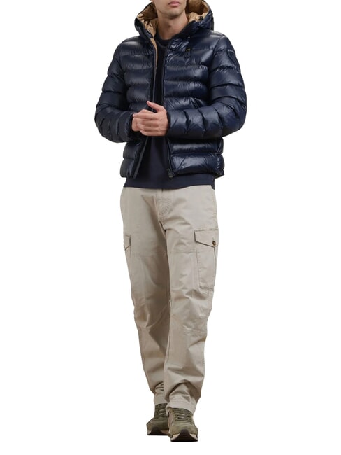 ADAMS Veste courte, rembourrage en ouate tabac bleu - Doudounes homme