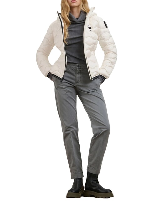 CAMELIA veste courte rembourr&eacute;e de plumes blanc optique - Doudounes femme