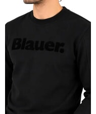 BLAUER CROSBY Sweat-shirt &agrave; col rond avec logo noir - Pulls pour hommes - 3