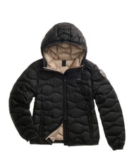 BLAUER CAMELIA veste courte rembourr&eacute;e de plumes int&eacute;rieur beige noir 301 - Doudounes femme - 4