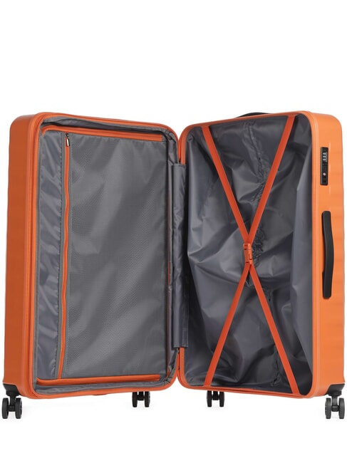 NAUSICAA Grand chariot extensible ORANGE - Valises Rigides