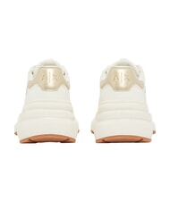 ARMANI EXCHANGE NIKY Baskets blanc cass&eacute; + or p&acirc;le - Chaussures Femme - 4