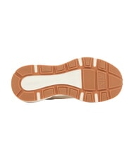 ARMANI EXCHANGE NIKY Baskets blanc cass&eacute; + or p&acirc;le - Chaussures Femme - 6