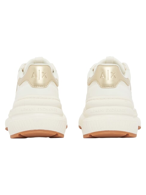 NIKY Baskets blanc cass&eacute; + or p&acirc;le - Chaussures Femme