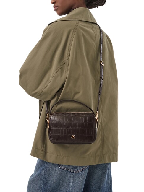 CK CROC Mini sac &agrave; main avec bandouli&egrave;re argent d&eacute;licieux/antique - Sacs pour Femme