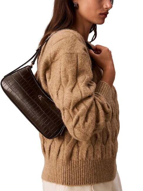 CK CROC sac bandouli&egrave;re argent d&eacute;licieux/antique - Sacs pour Femme