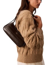 CALVIN KLEIN CK CROC sac bandouli&egrave;re argent d&eacute;licieux/antique - Sacs pour Femme - 2