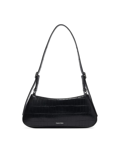 CK CROC sac bandouli&egrave;re sur noir - Sacs pour Femme