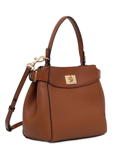 MIX MEDIA Mini sac &agrave; main avec bandouli&egrave;re ocre naturelle - Sacs pour Femme