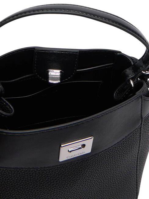 MIX MEDIA Mini sac &agrave; main avec bandouli&egrave;re sur noir - Sacs pour Femme
