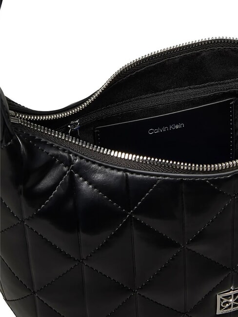 QUILTED SMALL sac bandouli&egrave;re sur noir - Sacs pour Femme