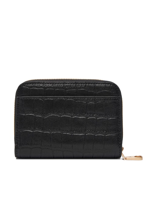 CK CROC petit portefeuille en cuir sur noir - Portefeuilles Femme