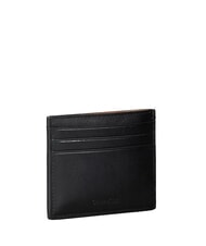 CALVIN KLEIN BOLD CK SUEDE porte-cartes en cuir plat sur noir - Portefeuilles Homme - 2