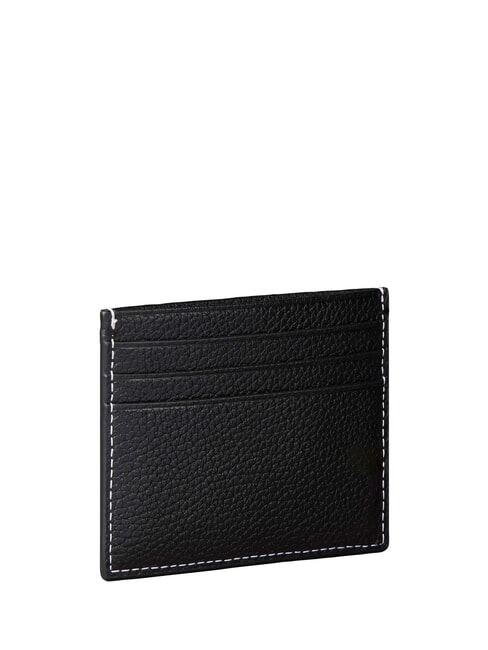 BOLD PEBBLE porte-cartes en cuir sur noir - Portefeuilles Homme
