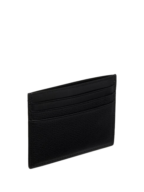 PREMIUM LEATHER porte-cartes en cuir plat sur noir - Portefeuilles Homme