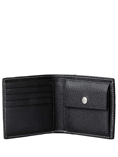BOLD PEBBLE portefeuille en cuir sur noir - Portefeuilles Homme
