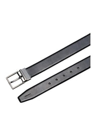 CALVIN KLEIN SQUARE BUCKLE CK Ceinture en cuir double face noir / gris anthracite mat - Ceintures - 2