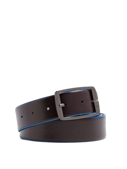 BLUE SQUARE Ceinture en cuir double face noir/t. de brun fonc&eacute; - Ceintures