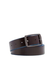PIQUADRO BLUE SQUARE Ceinture en cuir double face noir/t. de brun fonc&eacute; - Ceintures - 2