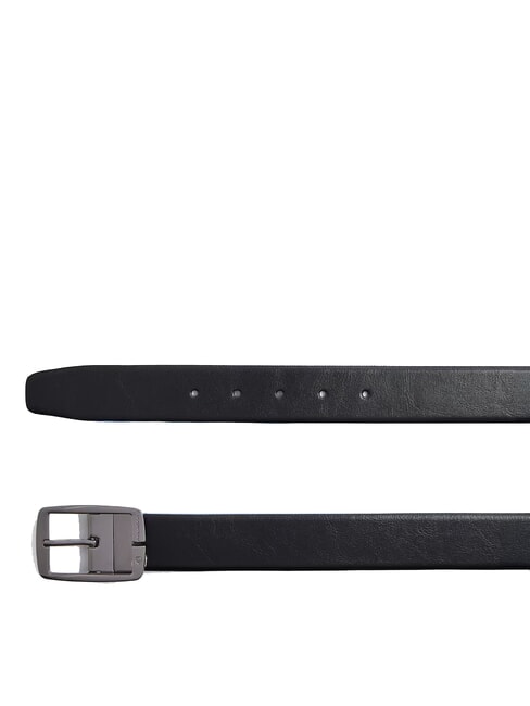 BLUE SQUARE Ceinture en cuir double face noir/t. de brun fonc&eacute; - Ceintures