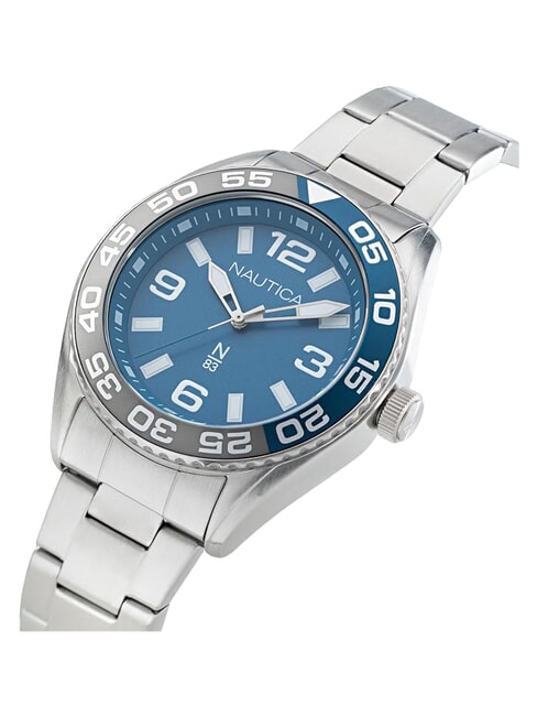 N83 FINN WORLD montre &agrave; affichage de l'heure uniquement bleu et argent - Montres