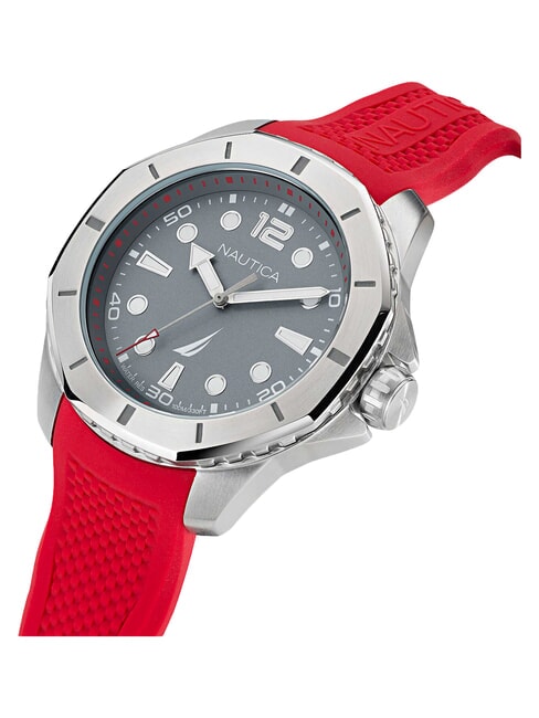 KOH MAY BAY Montre &agrave; quartz gris et rouge - Montres