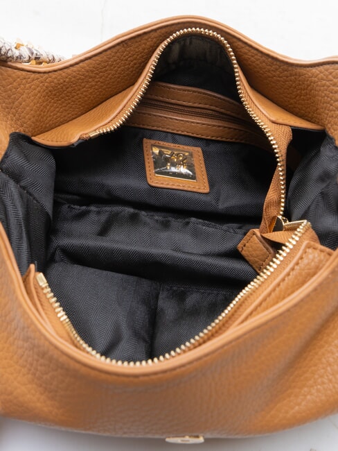 RACHEL Sac bandouli&egrave;re Hobo, avec rabat amande - Sacs pour Femme