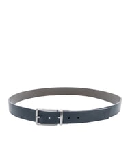 ARMANI EXCHANGE ESSENTIAL Ceinture r&eacute;versible en cuir marine fonc&eacute;/faucon - Ceintures - 4