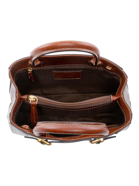 GAIA Sac &agrave; main avec bandouli&egrave;re MARRON - Sacs pour Femme