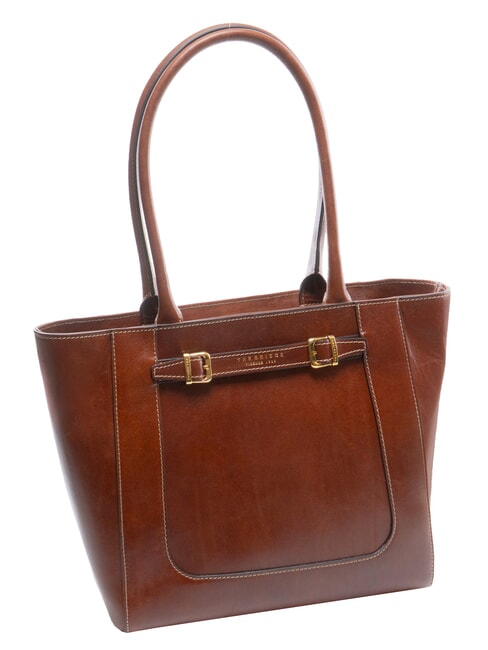 GAIA Sac de courses en cuir MARRON - Sacs pour Femme