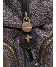 BORBONESE POCHE Sac &agrave; dos goudron - Sacs pour Femme - 3