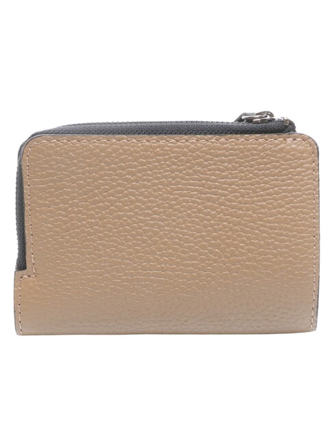 GMONEY57 Portefeuille en cuir, avec fermeture &eacute;clair cappuccino - Portefeuilles Femme