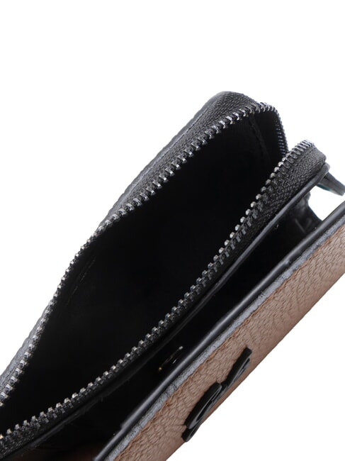 GMONEY57 Portefeuille en cuir, avec fermeture &eacute;clair cappuccino - Portefeuilles Femme