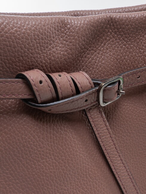 ELIF Pochette en cuir de taille moyenne avec bandouli&egrave;re balsamique - Sacs pour Femme