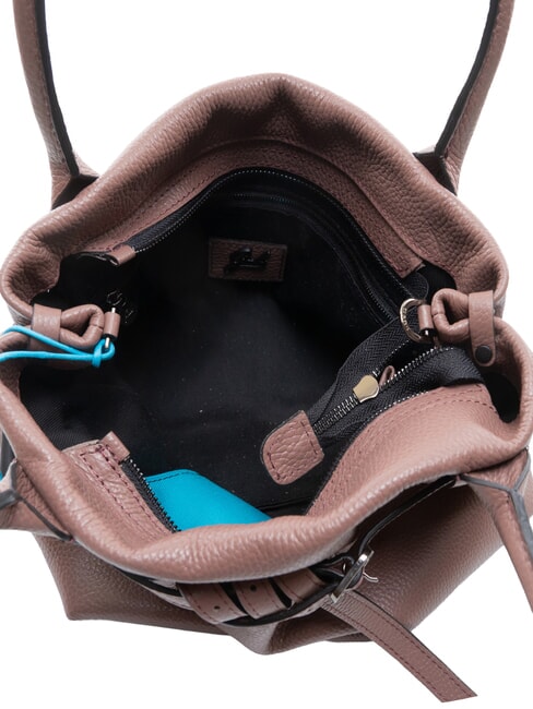 ELIF Pochette en cuir de taille moyenne avec bandouli&egrave;re balsamique - Sacs pour Femme