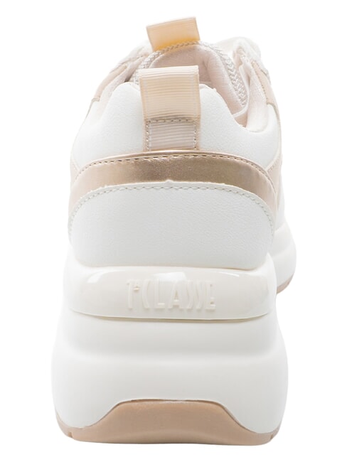 GEO Baskets blanc laiteux g&eacute;om&eacute;trique - Chaussures Femme