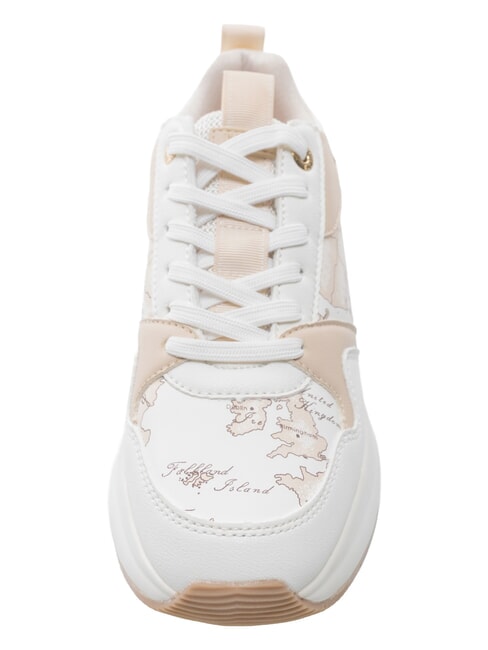 GEO Baskets blanc laiteux g&eacute;om&eacute;trique - Chaussures Femme