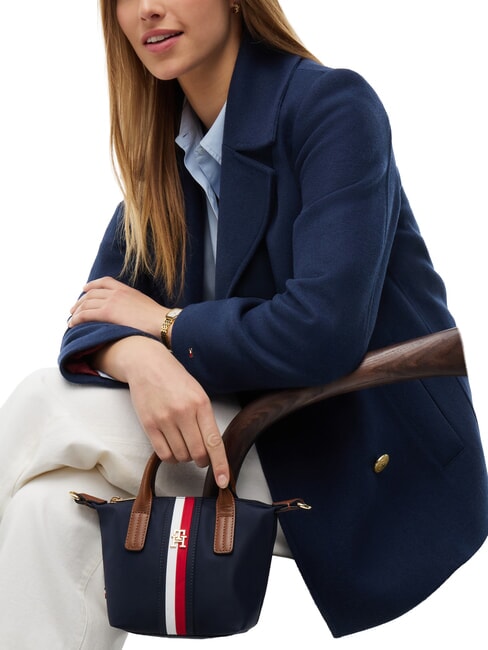 POPETTE Petit sac cabas avec bandouli&egrave;re bleu de l'espace - Sacs pour Femme