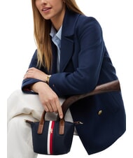 TOMMY HILFIGER POPETTE Petit sac cabas avec bandouli&egrave;re bleu de l'espace - Sacs pour Femme - 2
